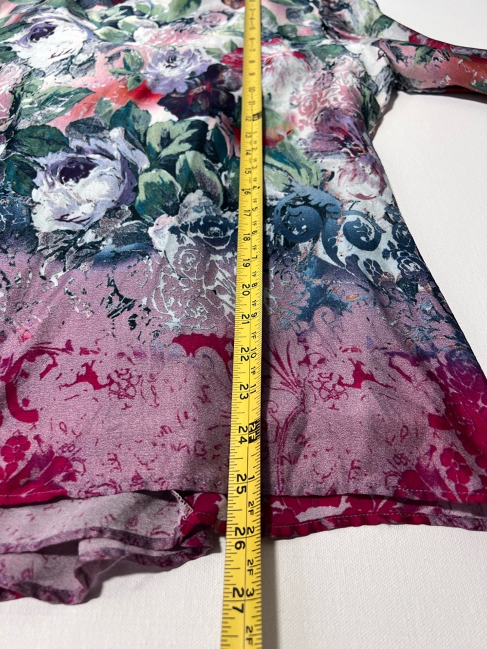 Sundance Multicolor Women’s Floral Silk V-Neck Peasant Tunic - L - Picture 8 of 10